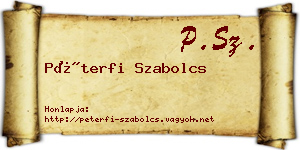 Péterfi Szabolcs névjegykártya